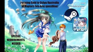 Mobile Wonderland Online - Farming Gold in Oslya/Australia at Raptors (via Arez Questline on 980x) screenshot 4