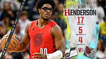 Scoot Henderson Highlights | 17 PTS | Portland Trail Blazers at Utah Jazz