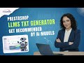 Prestashop LLMs TXT Addon | Get Recommended by AI Models | Knowband