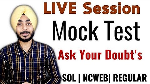 DU-SOL Mock Test Registration Error, Incorrect Paper Download | Live Session | Jasmeet Classes