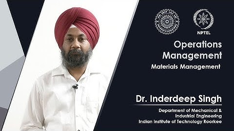 Lecture 51 Materials Management