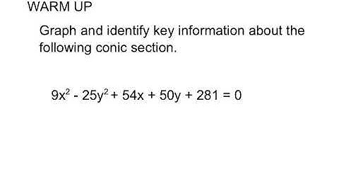 eccentricity of conic sections