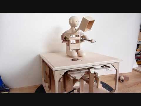 江戸からくり人形＞ 品玉（手品）人形 人形台 制作 - YouTube