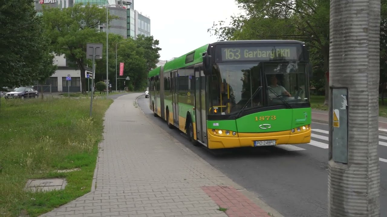 Poland, Poznań, bus 163 ride from Rycerska to Solna