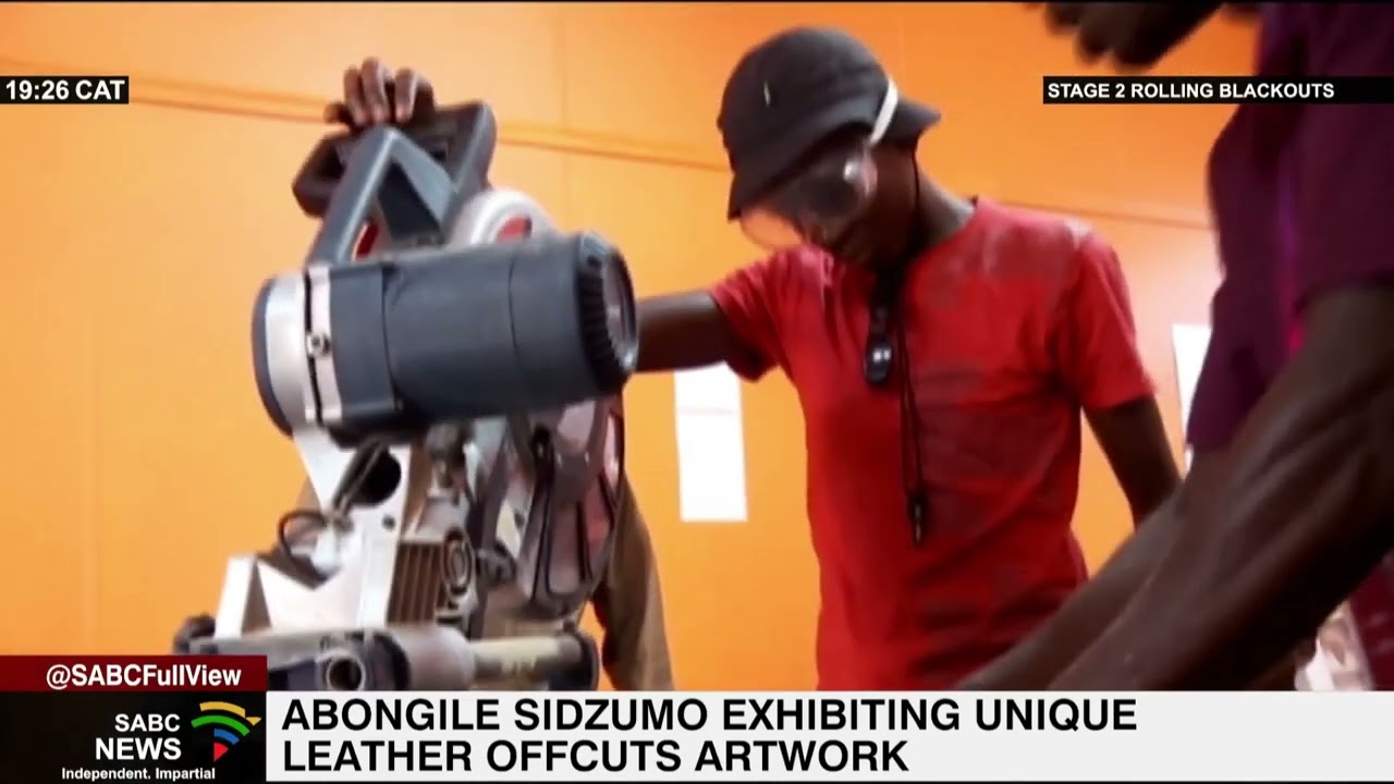 Abongile Sidzumo exhibits artwork at Klein Karoo National Arts Festival