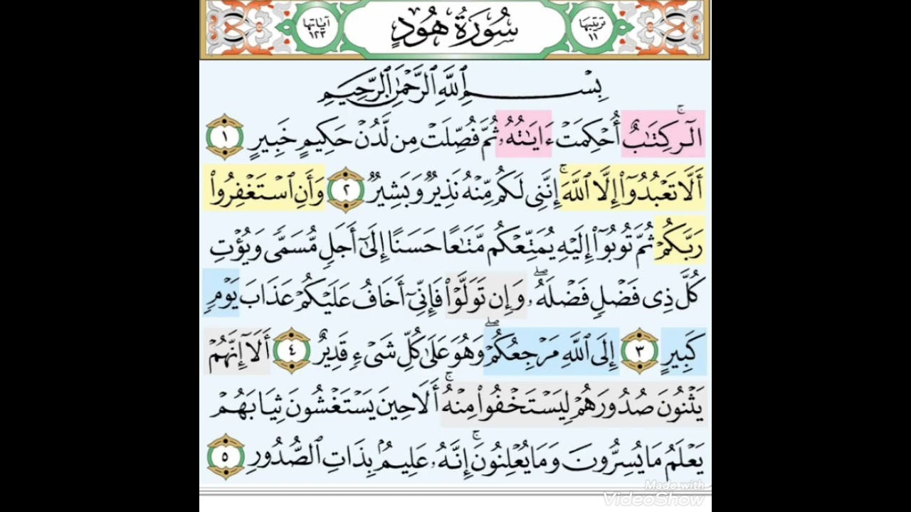 حفظ سورة هود من الاية1/12 تفسير يسهل الحفظ الحلقة1