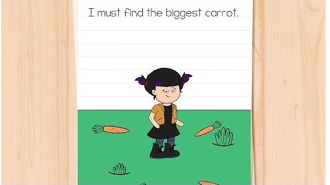 Brain test 4 Level 9 I must find the biggest carrot Walkthrough