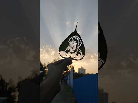 Hanuman Art on a leaf❤️💯❤️🙏..  #art #viral #drawing #ytshorts #shorts #hanuman