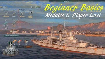 World of Warships:  Short Basics Tutorial - Modules & Player Level