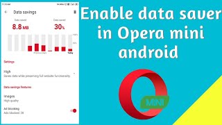 How to enable data saver in Opera Mini android browser ?