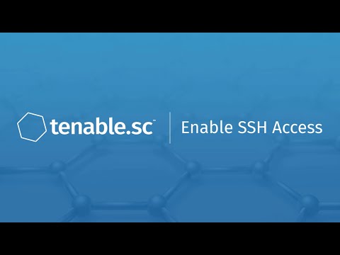 Enable SSH Access on Tenable Virtual Appliance