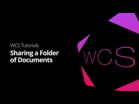 WCS - Sharing a Folder of Documents