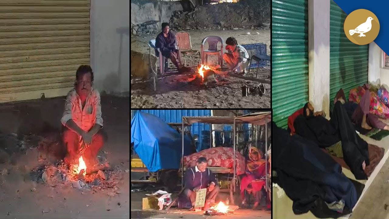 Ночь костров в Хайдарабаде окутала холодом из-за понижения температуры.