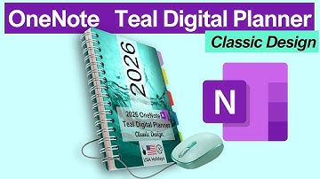 Teal Digital Planner Complete Overview | Daily, Weekly, Monthly & More in OneNote