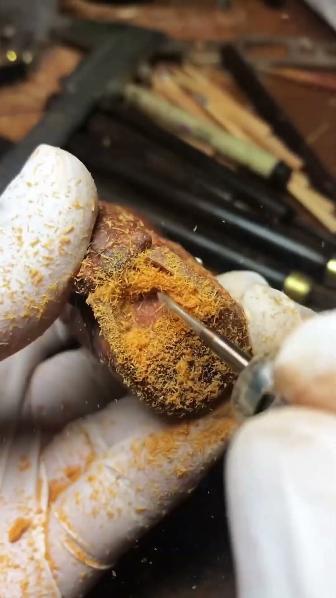 Wood hand carving process- Good tools and machinery make work easy