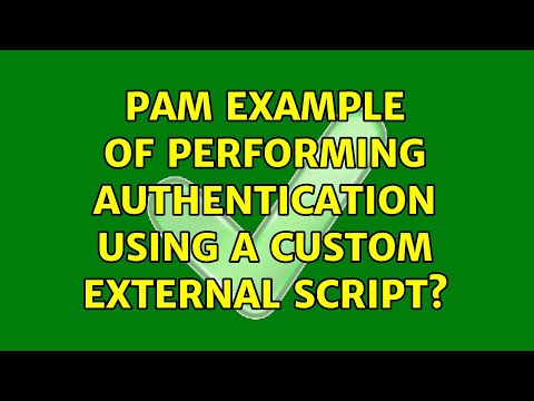 PAM example of performing authentication using a custom external script?