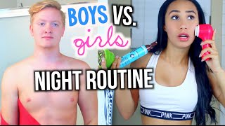 Night Routine Guys Vs. Girls | MyLifeAsEva