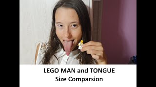 Lego Man And Tongue - Size Comparsion