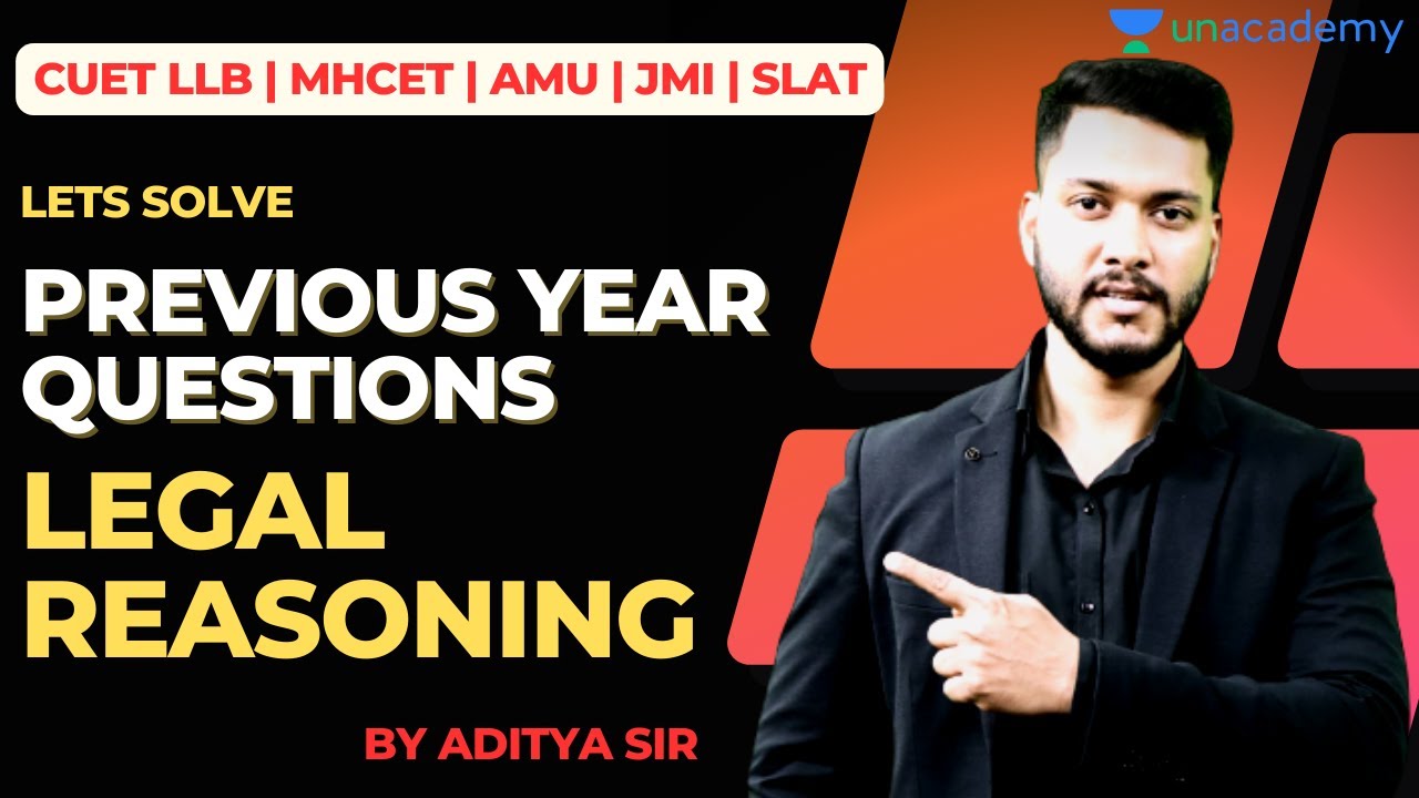 Legal Reasoning | Most Important PYQ's | MHCET LLB 2024 | CUET LLB ...