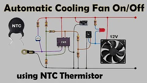 Automatic Cooling Fan On Off using NTC Thermistor | Temperature Sensor Fan Control Circuit