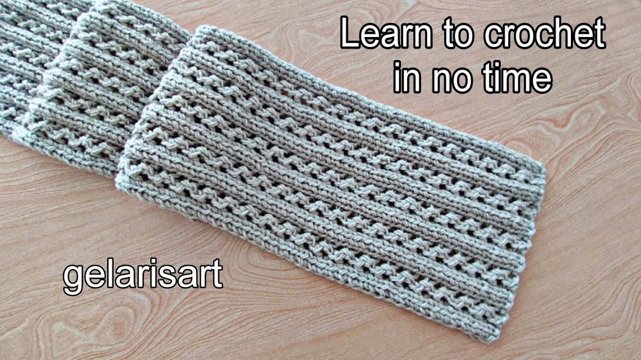 آموزش بافت شالگردن اسپرت 😍👌Beautiful crocheted shawl