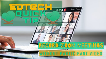 Record In Zoom Without Capturing Participants Video