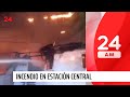 Incendio en Estación Central: cinco viviendas consumidas y 12 damnificados | 24 Horas TVN Chile