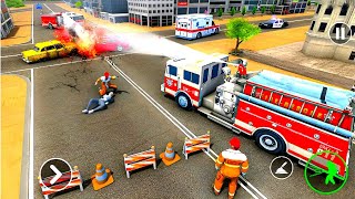 Fire Truck Rescue Simulator 3D - 911 Emergency Firefighter Rescue - Android Gameplay  screenshot 5