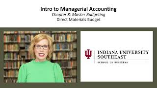 CH8: Direct Materials Budget