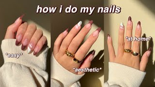 STEP BY STEP HOW I DO AESTHETIC & EASY NAIL ART AT HOME (PINTEREST INSPIRED) | Ep. 5