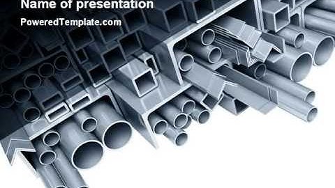 Steel Pipes PowerPoint Template by PoweredTemplate.com