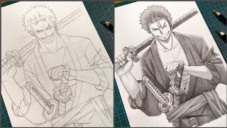 Cara Menggambar Anime | Roronoa Zoro [One Piece] - Step by Step
