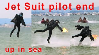 Jet Suit pilot crash | Jet pilot end up in Sea | gravity industries