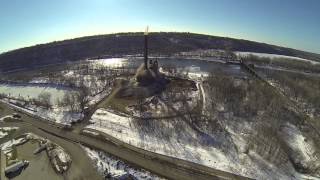Island Station chimney-stack demolition