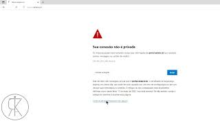 Erro site da Estácio - Sua conexão não é particular