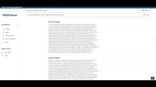 EBSCO Academic Search Premier (Search Strategy)
