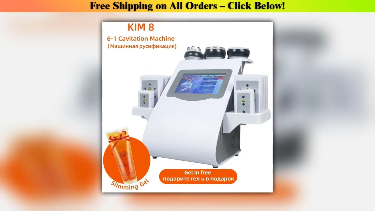 Ultrasonic Cavitation 40k Vacuum System Machine 6 in 1 Slimming Face Lifting Cellulite Reduction