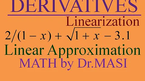 Linearizing of 2/(1-x)+sqrt(1+x)-3.1, Linear Approximation