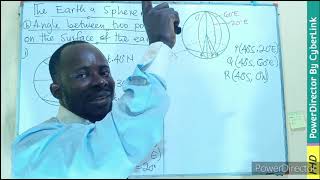 Calculate Angle Between Two GPS Coordinates on Earth | Spherical Geometry