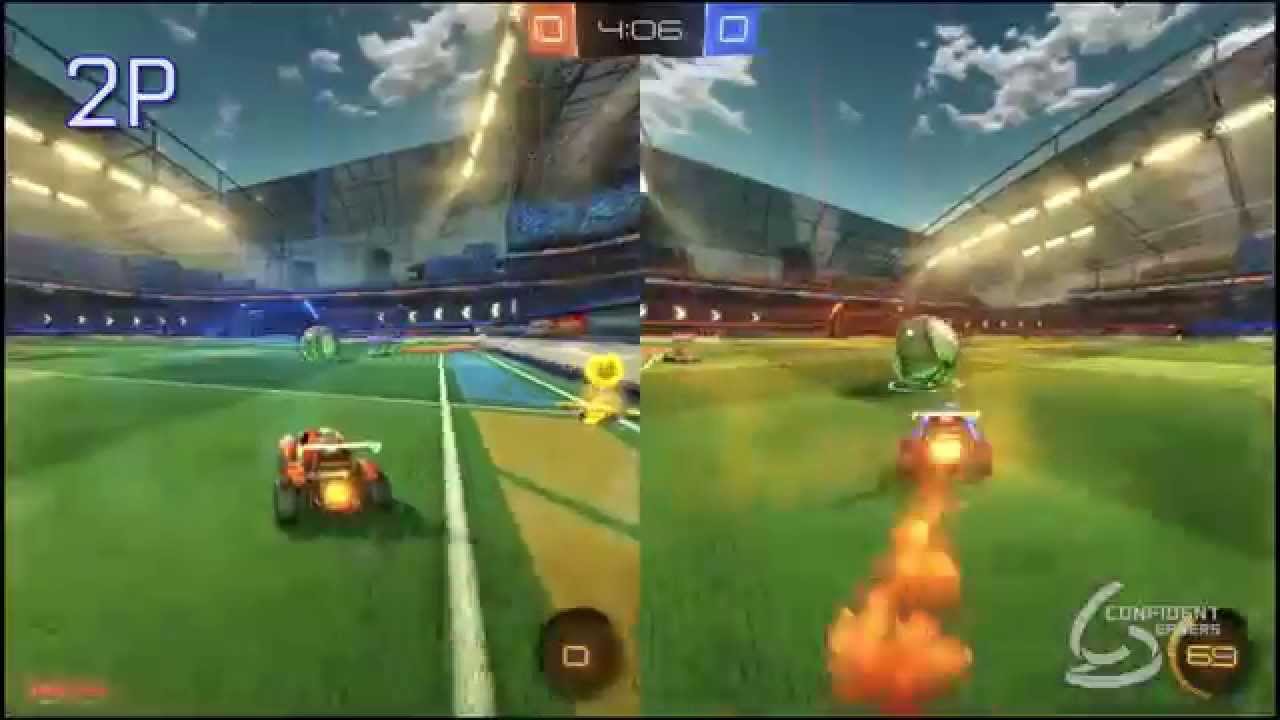 Rocket League Splitscreen Gameplay - YouTube