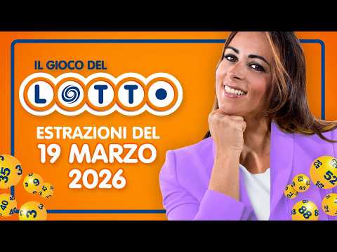 Video Estrazione in diretta del Gioco del Lotto e del Simbolotto di giovedì 19 Marzo 2026