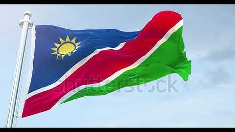 Namibia Flag Waving loop 4K