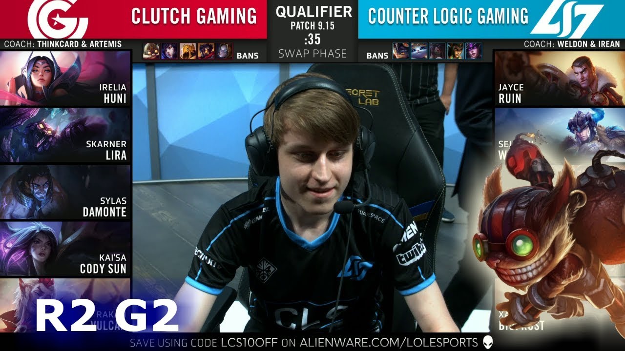 CLG vs CG - Game 2 | Round 2 S9 LCS Regional Qualifier for Worlds 2019 | CLG vs Clutch Gaming G2