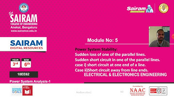 Lecture Video 8_18EE62_Module_5_ Sudden loss of one parallel line_Madhava Rao.J