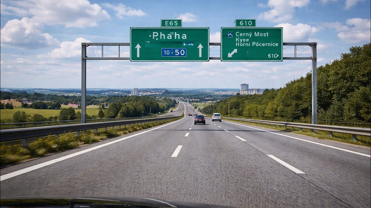 🚗 Mladá Boleslav → Prague Černý Most | Calm Drive | 4K | No Commentary