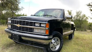 1988 Chevrolet K1500 4x4 OBS, FOR SALE, 62k miles, Black/red interior, 5.7 V8