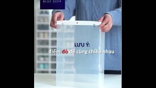 Cách ráp hộp đựng giày MICA CỨNG THOÁNG KHÍ 72K - BLUE DEER