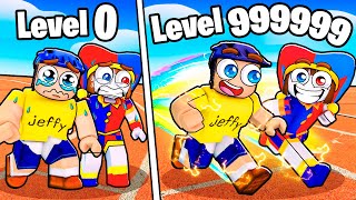 Jeffy and PONMI Upgrade to Level 999 SPEED in Roblox!