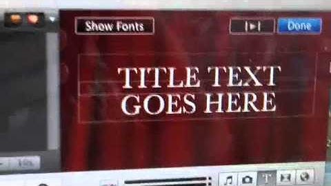 How to make a cool intro in iMovie 09