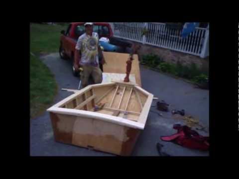 HOME MADE BOAT 3 SHEETS OF PLYWOOD 2 T   UBES OF LIQUID NAILS 